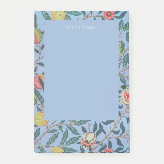 NOTES POST-IT : WILLIAM MORRIS "POMEGRANAT BLEU" (Devant)
