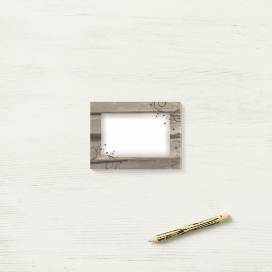 Notes Rustic Barn Wood Post-it® (Sur un bureau)