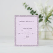 Notes simples du Mariage RSVP Lavender Floral (Debout devant)