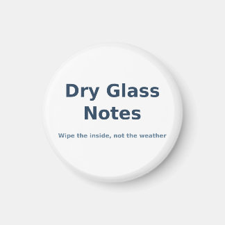 Notes sur verre sec — Aimant pour la saison de con