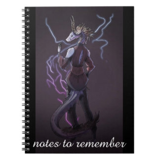 Notes to remember, anime, Dragon, Lightning  Notitieboek