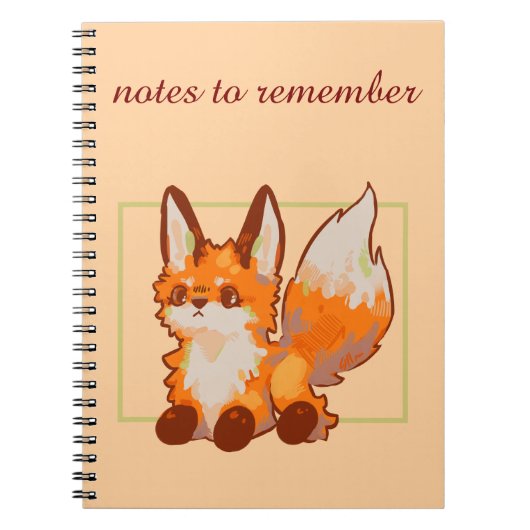 Notes to remember, Fox, vosje Notitieboek (Voorkant)