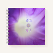 "Notes to Self" Paarse Morning Glory Notitieboek (Voorkant)