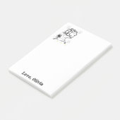 Notes Vache Nuages Coloration Post-it Note (Incliné)