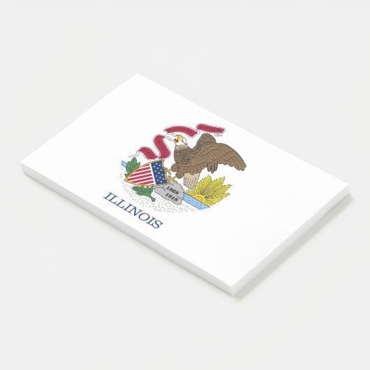 Notes with flag of Illinois, USA (Schuin)