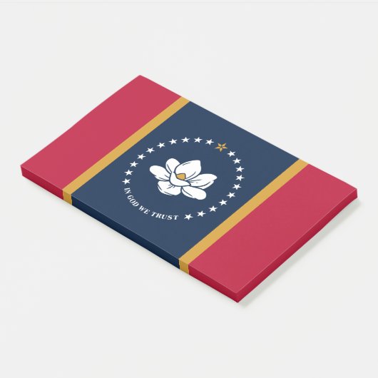 Notes with flag of Mississippi State, USA (Schuin)