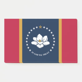 Notes with flag of Mississippi State, USA
