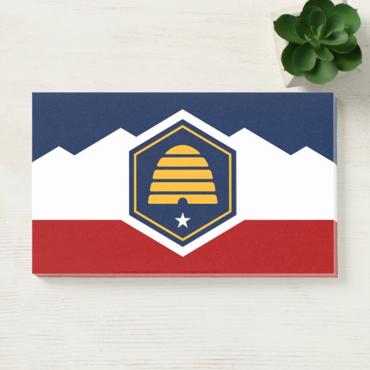 Notes with new flag of Utah, USA (Kantoor)