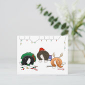 Nothin' Butt A Corgi Kerstmis Feestdagenkaart (Staand voorkant)