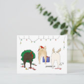 Nothin' Butt a Frenchie Kerstmis Feestdagenkaart (Staand voorkant)