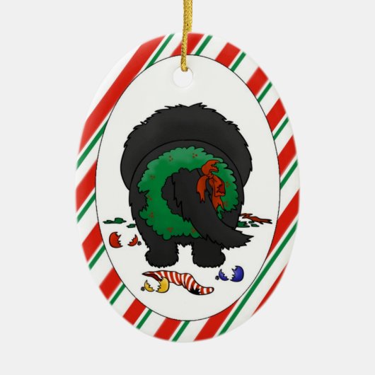 Nothin' Butt a Newfie-kerstversiering Keramisch Ornament (Voorkant)