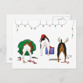 Nothin' Butt A Rat Terrier Christmas Feestdagenkaart (Voorkant / Achterkant)