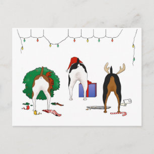 Nothin' Butt A Rat Terrier Christmas Feestdagenkaart