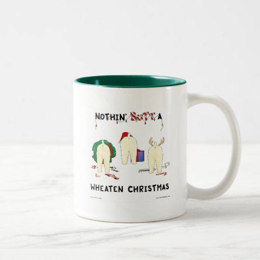 Nothin' Butt A Wheaten Kerstmis Tweekleurige Koffiemok (Rechts)