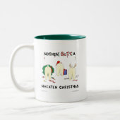 Nothin' Butt A Wheaten Kerstmis Tweekleurige Koffiemok (Links)