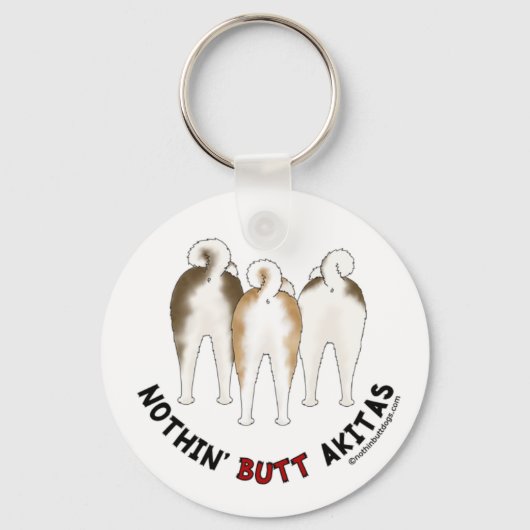 Nothin' Butt Akitas Sleutelhanger (Voorkant)