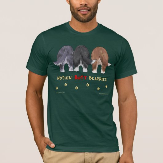 Nothin' Butt Beardies Dark T-shirt (Voorkant)