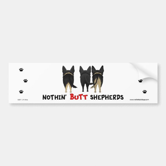 Nothin' Butt Shepherds Bumpersticker (Voorkant)