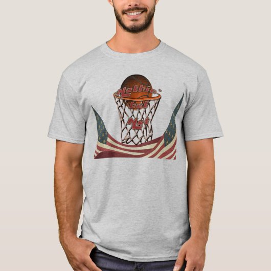 Nothin' maar net Basketball in Hoop T-shirt (Voorkant)