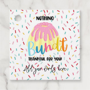 Nothing Bundt Thankful Cake vrijwilliger Cadeau Bedankjes Labels