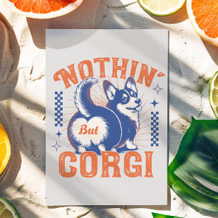  'Nothing But Corgi' typografie en Graphic Briefkaart