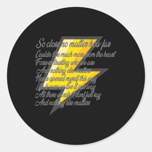 Nothing Else S (songtekst) Sticker (Voorkant)