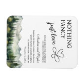 Nothing Fancy Just Love Casual Wedding Invitation Magneet (Horizontaal)