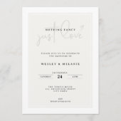 Nothing Fancy Just Love Minimal Elegant Wedding Kaart (Voorkant)