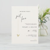 Nothing Fancy Just Love Minimal Wedding Invitation (Debout devant)