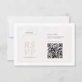 Nothing Fancy Just Love QR-code RSVP Card (Devant)