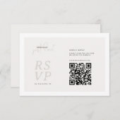 Nothing Fancy Just Love QR-code RSVP Card (Devant / Derrière)