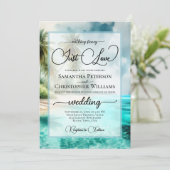 Nothing Fancy Just Love Tropical Beach Wedding Kaart (Staand voorkant)