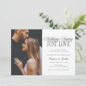 Nothing Fancy Just Love Wedding Invitation (Debout devant)