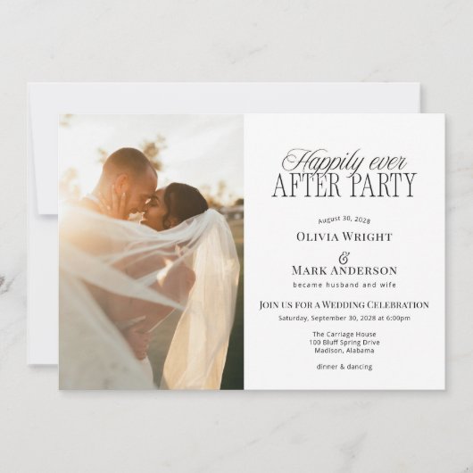 Nothing Fancy Just Love Wedding Invitation (Devant)