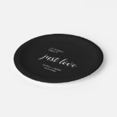 Nothing Fancy Just Love Wedding Papieren Bordje (Gekanteld)