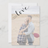 Nothing Fancy Just Love, Wedding, Script, Simple Kaart (Achterkant)