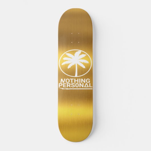 Nothing Personal Gouden Deck Skateboard (Voorkant)