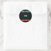 Notice Me Senpai autocollant (Sac)