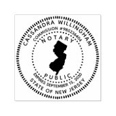 Notional Public New Jersey Zelfinktende Stempel (Design)