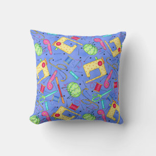 Notions de couture bleu périphérique Coussin décor