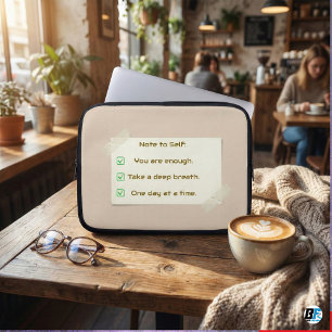 Notitie aan jezelf: Je bent genoeg Bevestiging v Laptop Sleeve