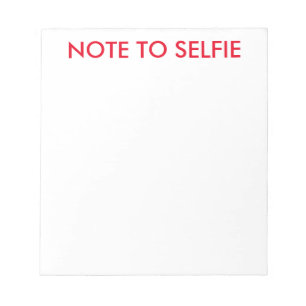Notitie voor selfie-schrijfnotitieblokken notitieblok