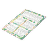 Notitieblok aangepaste lijst van kruidenierswaren, (Schuin)