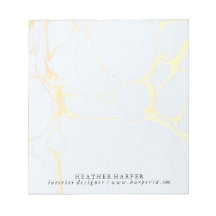 Notitieblok - Blauw & goudmarmer