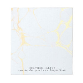 Notitieblok - Blauw & goudmarmer