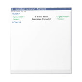 Notitieblok Computerwetenschapper Programmeur Code (Voorkant)