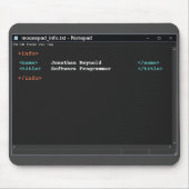 Notitieblok Formatteren Computer Programmer Donker Muismat (Voorkant)