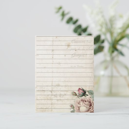 Notitieblok gevoerd bloempapier Briefkaart (Staand voorkant)