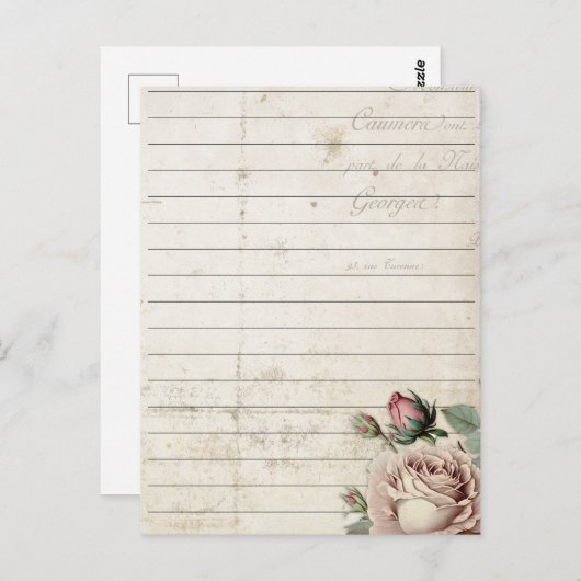 Notitieblok gevoerd bloempapier Briefkaart (Voorkant / Achterkant)