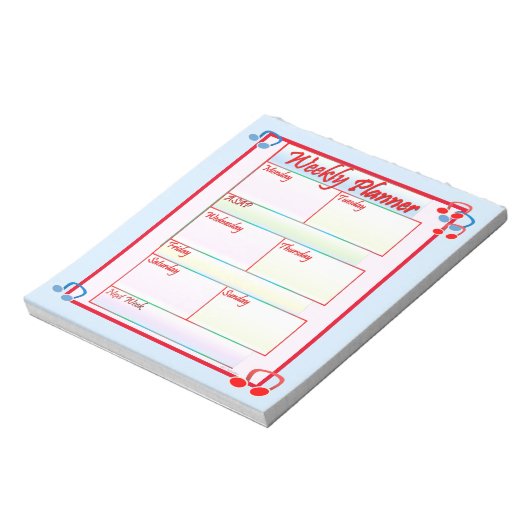 Notitieblok Melody Weekly Planner (Gedraaid)